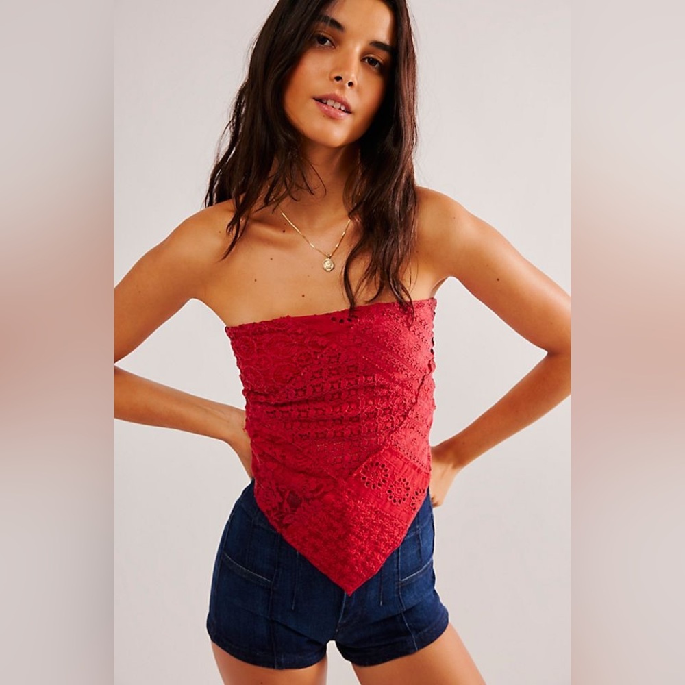 Free People Raya Lace Bandana Top